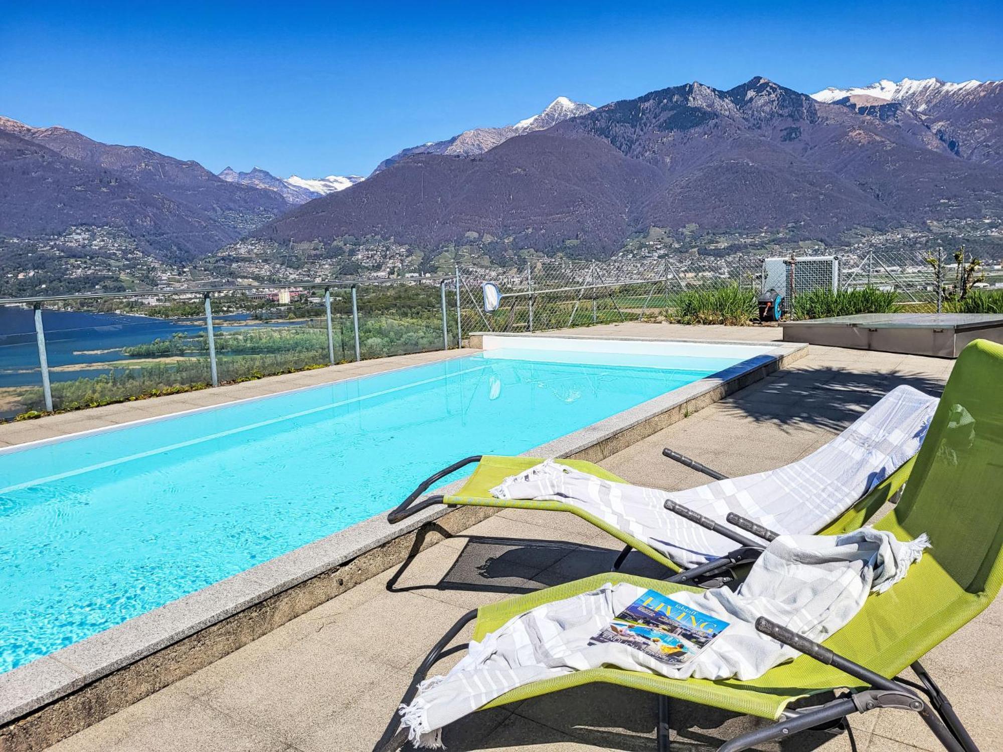 Apartment Vista Lago Maggiore 1-floor left Gambarogno Esterno foto