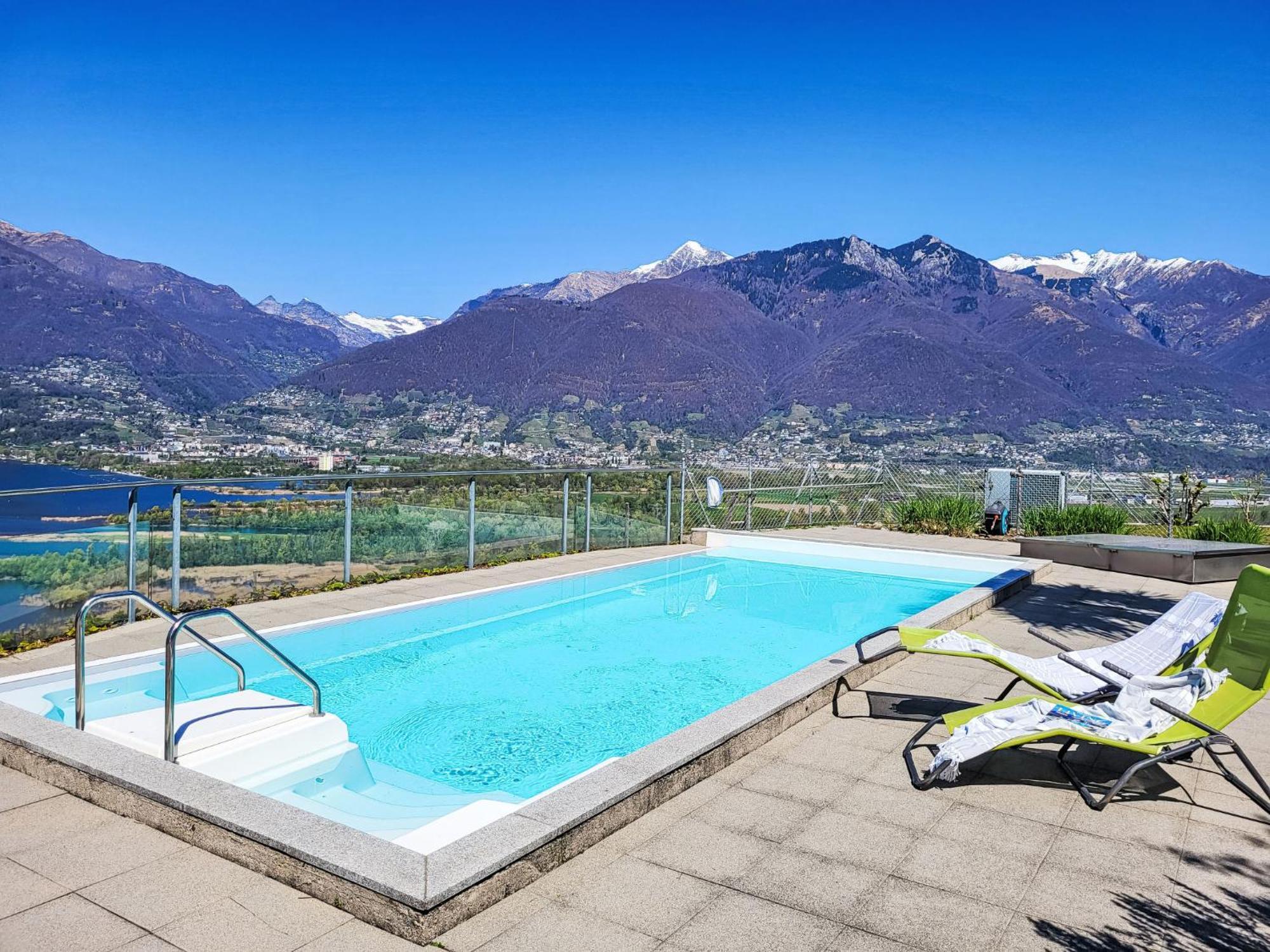 Apartment Vista Lago Maggiore 1-floor left Gambarogno Esterno foto