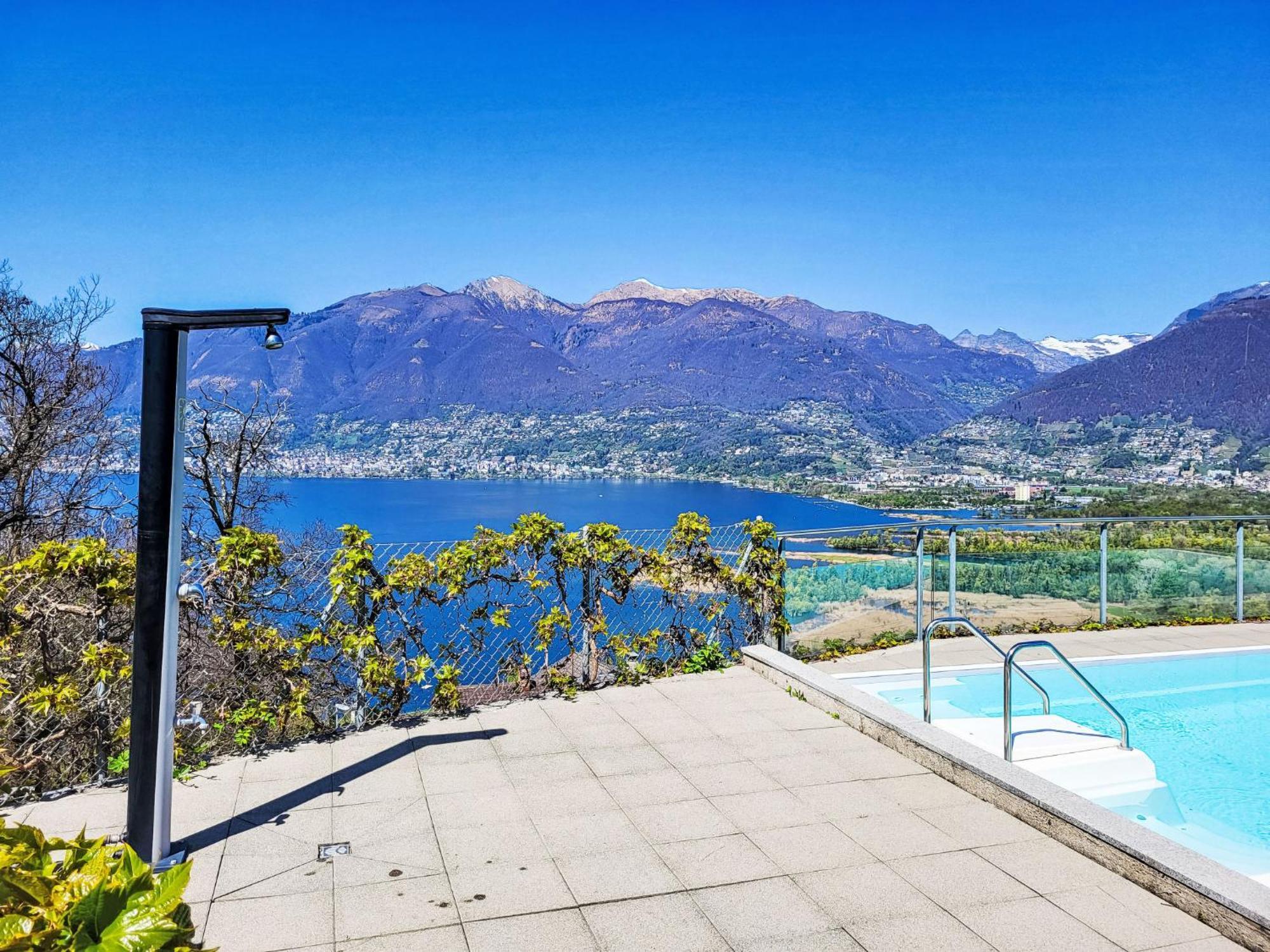 Apartment Vista Lago Maggiore 1-floor left Gambarogno Esterno foto